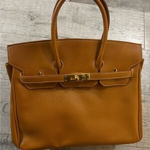 Brown Leather Tote Bag